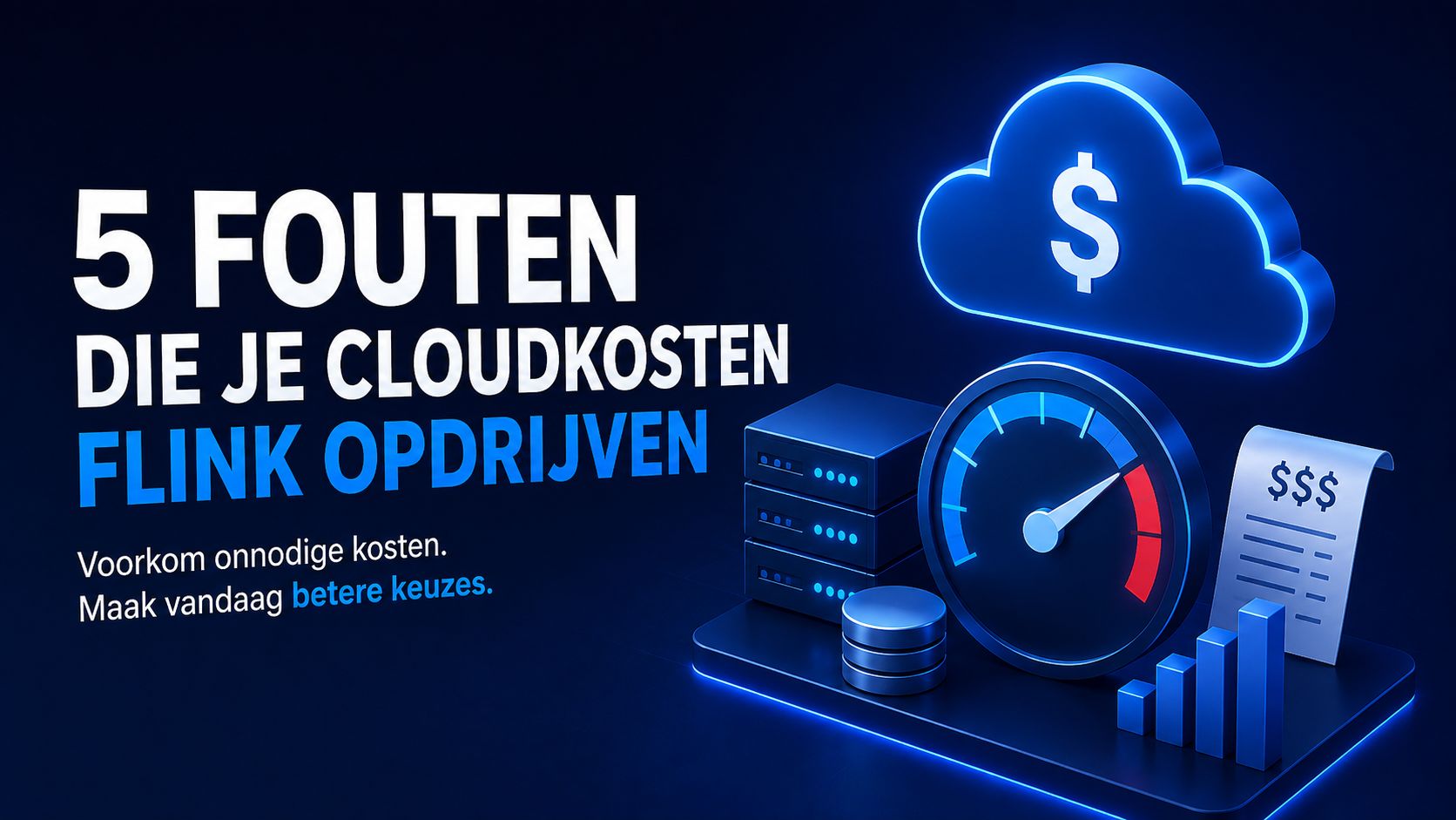 Meter die naar het rood uitslaat: vijf fouten die cloudkosten flink opdrijven